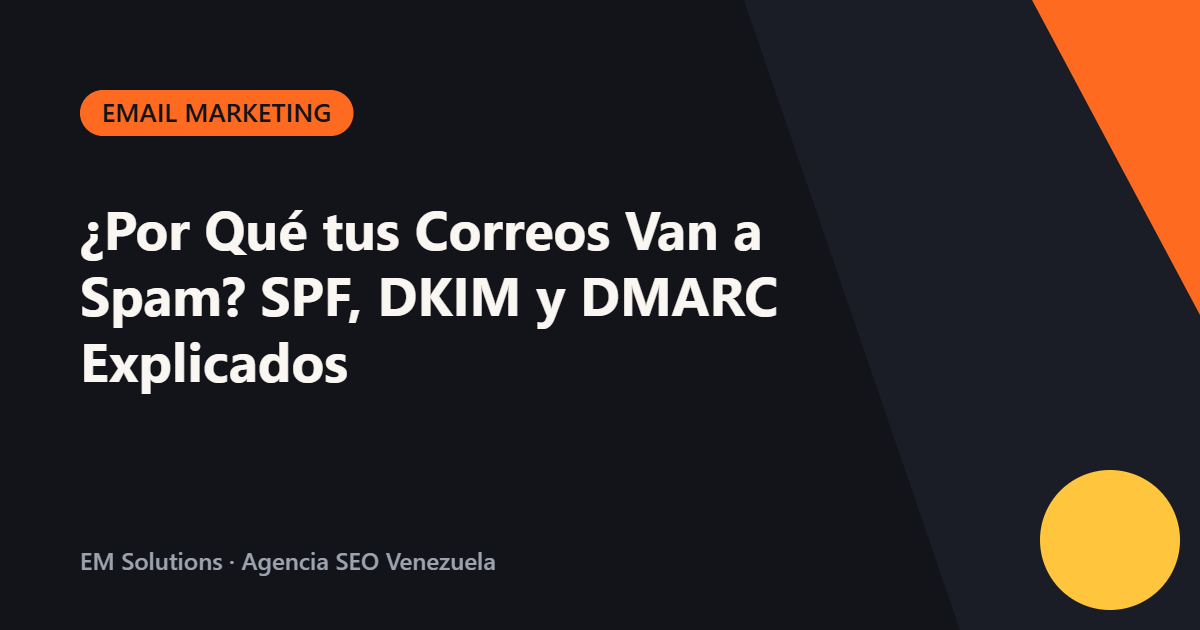 ¿Por Qué tus Correos Van a Spam? SPF, DKIM y DMARC Explicados