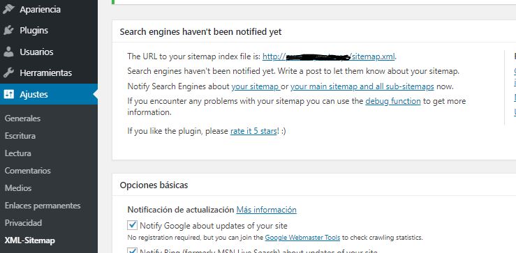 ver sitemap con google xml